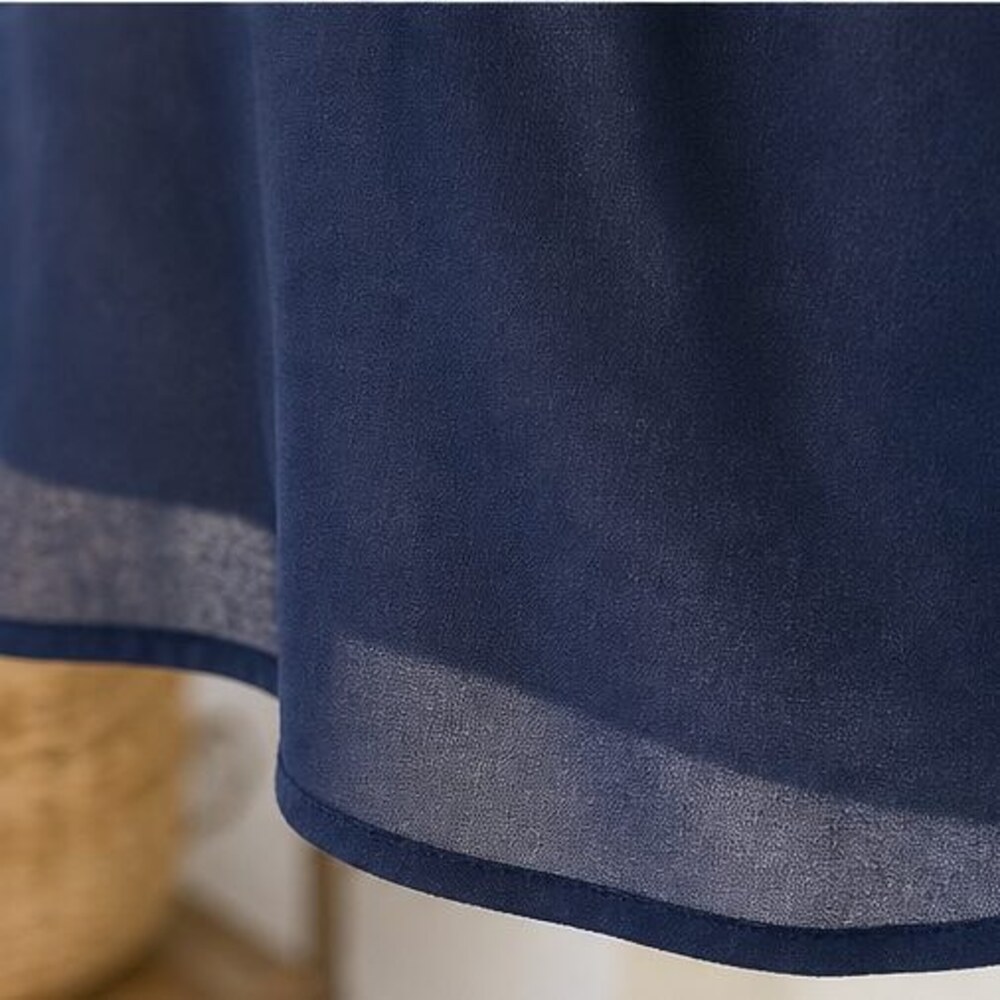 Navy Ruffle Blouse - Picture 6 of 6